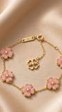 Signature 5 Flowers Bracelet - Pink
