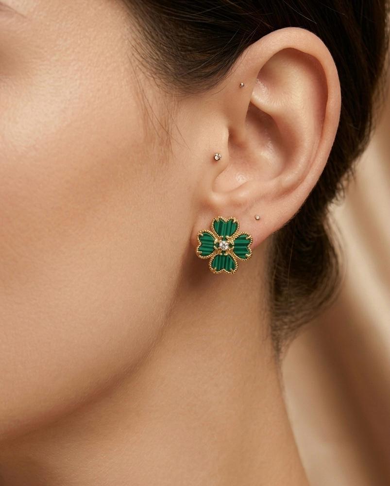Signature Earrings - Malachite