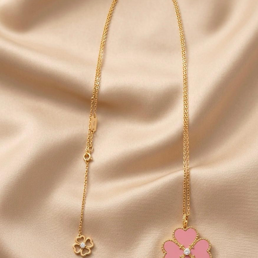Signature Long necklace - Pink