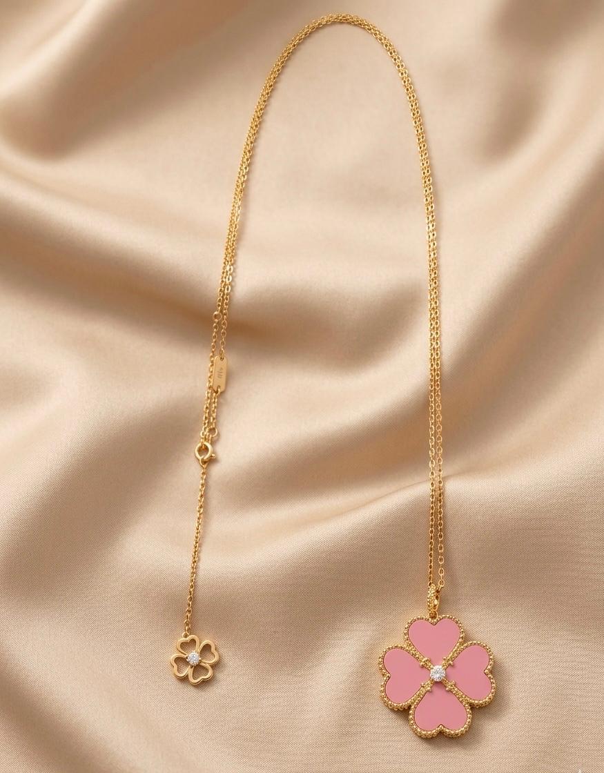 Signature Long necklace - Pink
