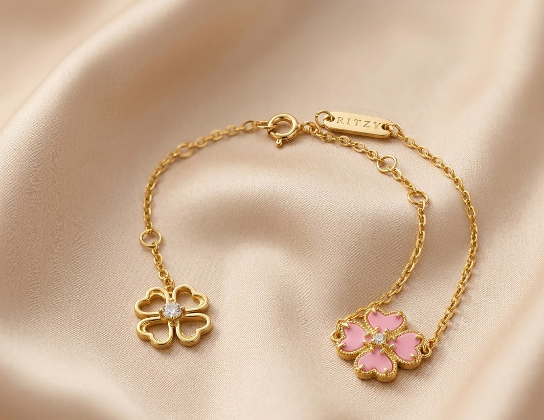 Signature Single Flower Bracelet - Pink