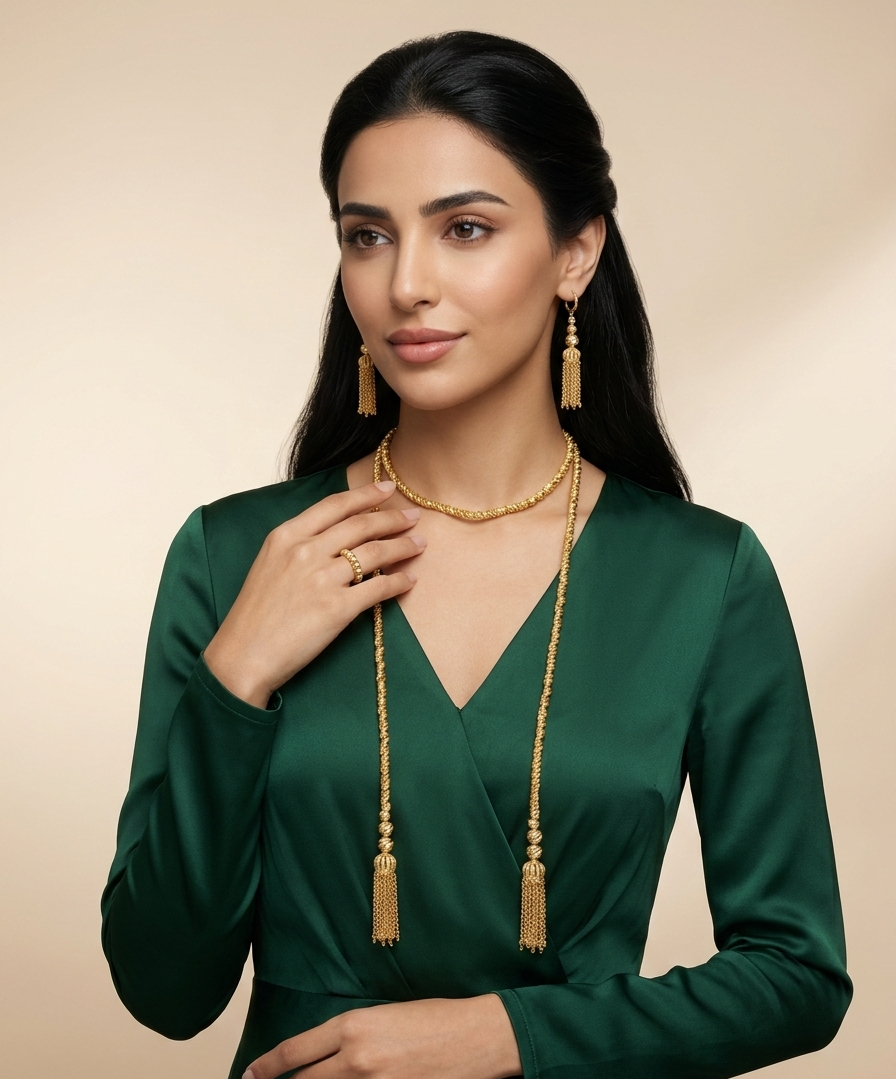 Golden Lulu Long Earrings