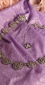 Silver Jory  10 Flowers Necklace