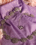 Silver Jory  10 Flowers Necklace