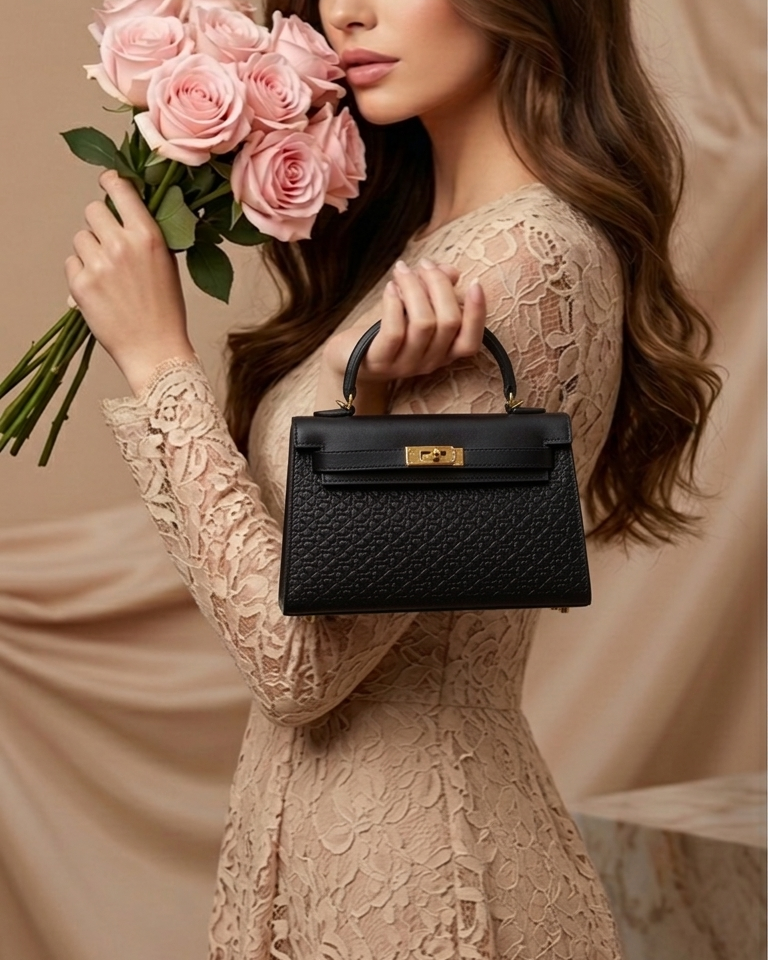 Ritzy Lock Bag - Black