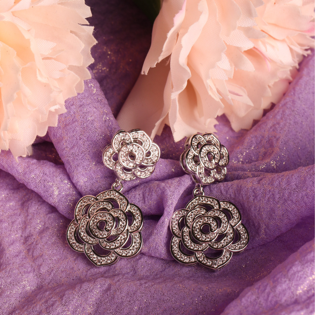 Silver Jory Double Earrings