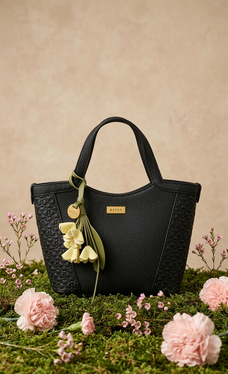 Ritzy Small Tote Bag - black