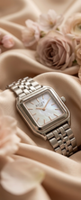 Ritzy Timeless Square Watch - Pearl