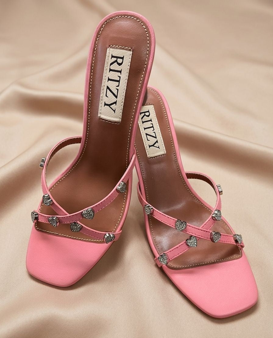 Heart heel - pink