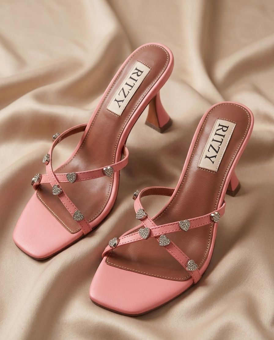 Heart heel - pink