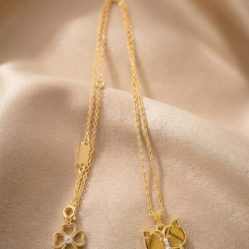 Julia Short Necklace - Tiger Eye