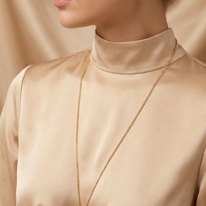 Julia Long Necklace - Tiger Eye