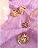 Pearl Rosa - necklace and earrings set