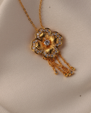 Golden Flora ( Necklace & Earrings Set )