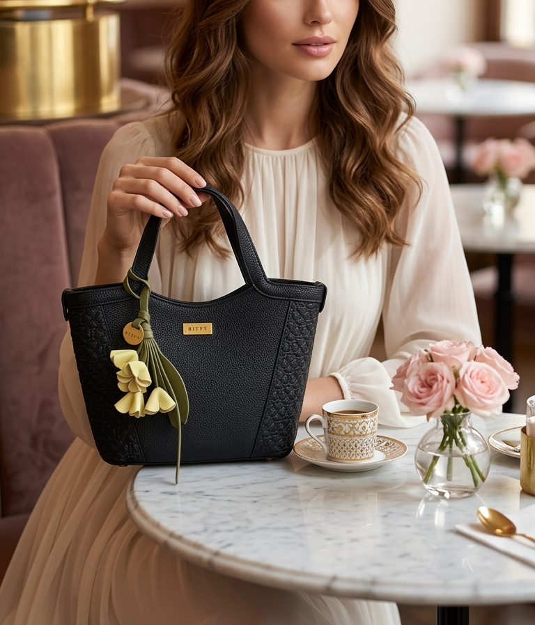 Ritzy Small Tote Bag - black