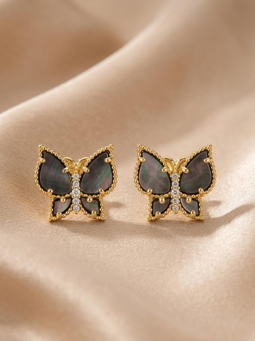 Julia Earrings - Black Mother of Pearl