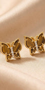Julia Earrings - Tiger Eye