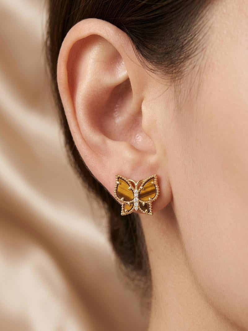 Julia Earrings - Tiger Eye