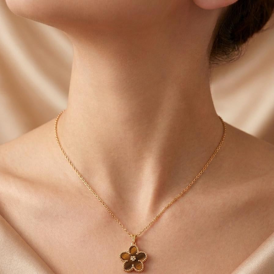 Glory Short Necklace - Tiger Eye