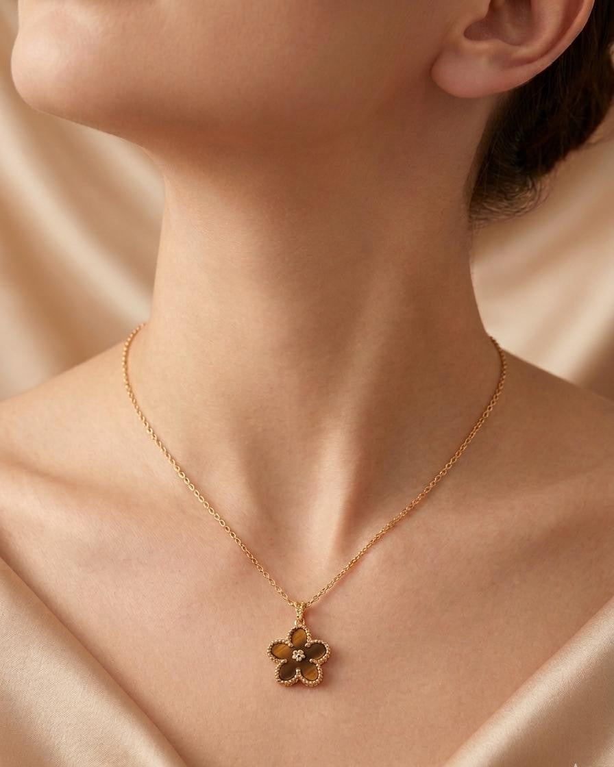 Glory Short Necklace - Tiger Eye