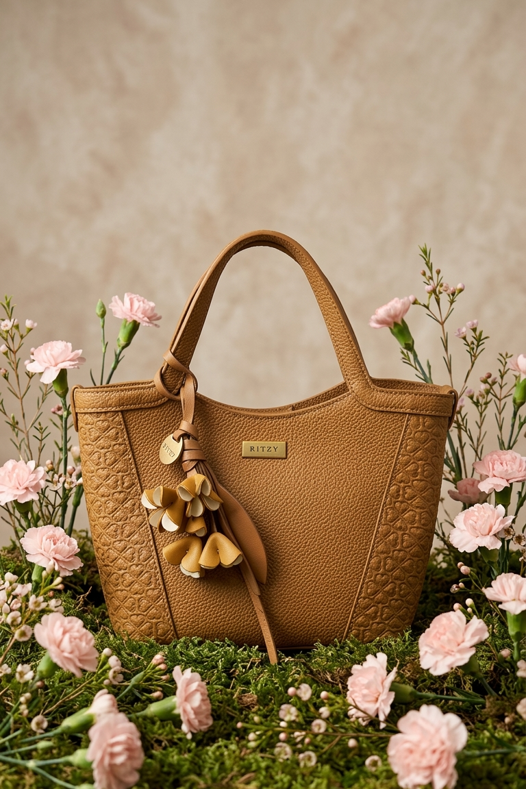 Ritzy Small Tote Bag - Camel