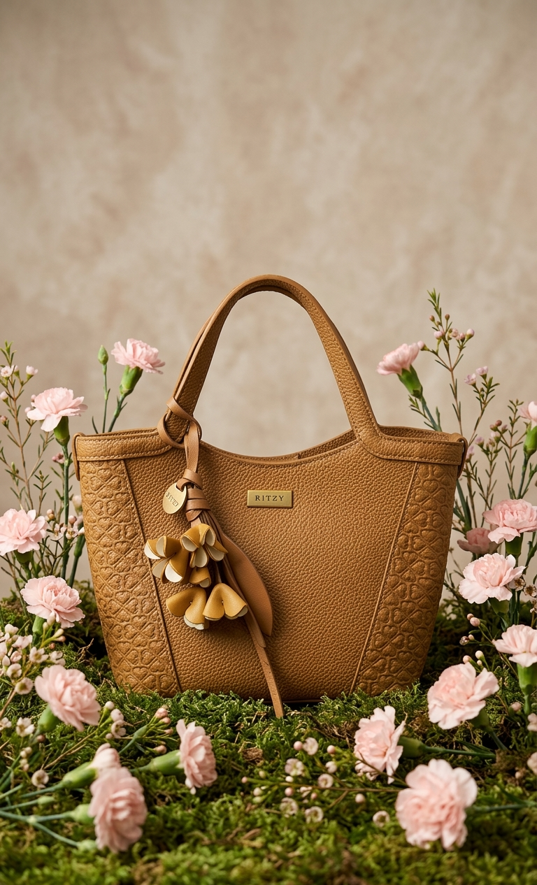 Ritzy Small Tote Bag - Camel