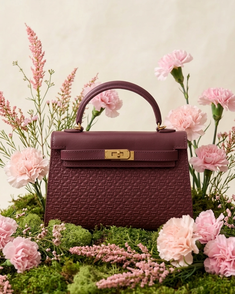 Ritzy Lock Bag - Burgundy