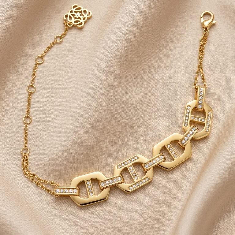 Golden Links - 4 Links Bracelet
