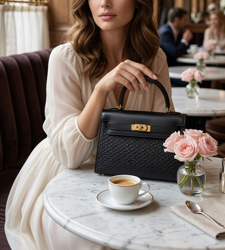Ritzy Lock Bag - Black