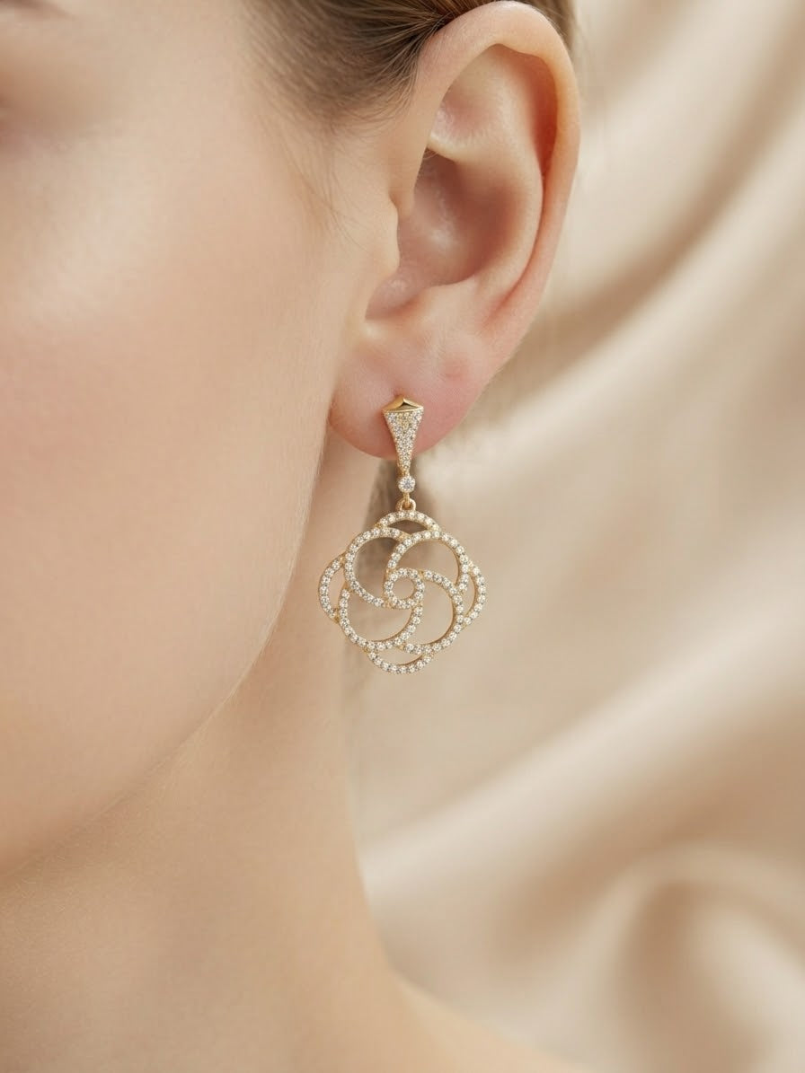 Shiny Flora Earrings