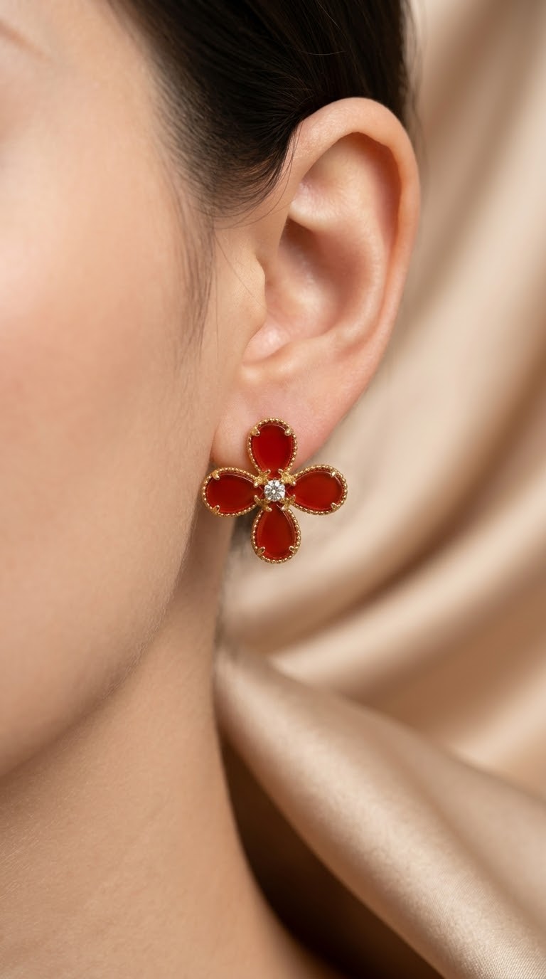 Bloom Classic Limited Earrings - Carnelian