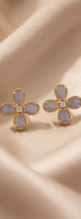 BLOOM  CHALCEDONY  PURPLE earring