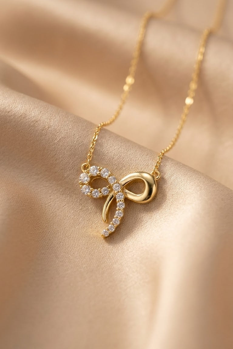 Glowing Bow Necklace