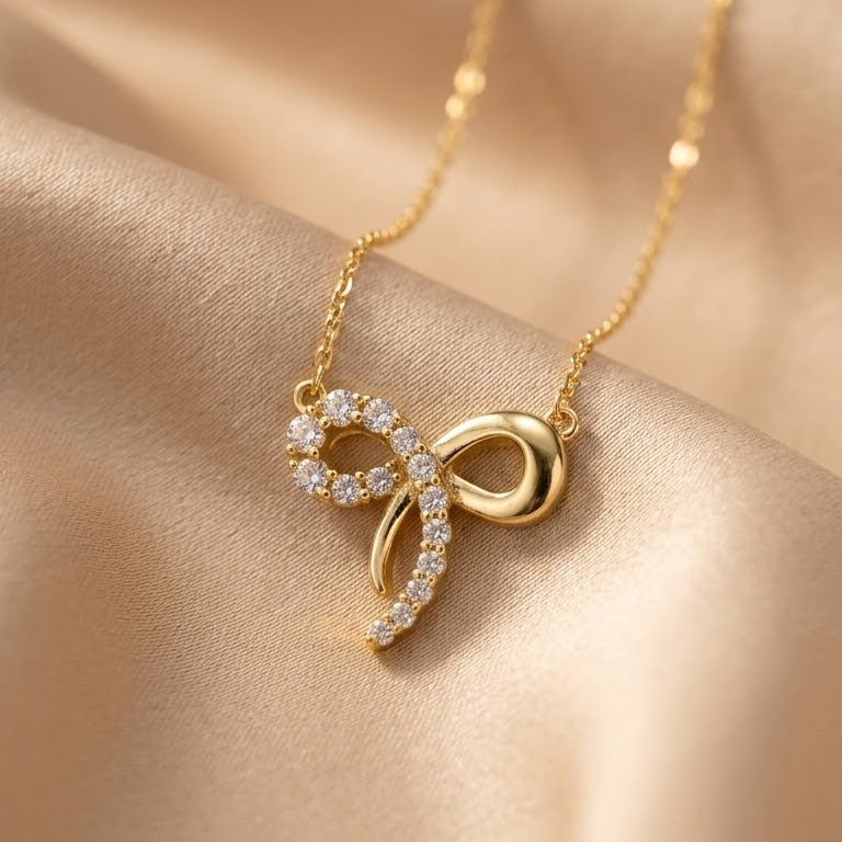 Glowing Bow Necklace