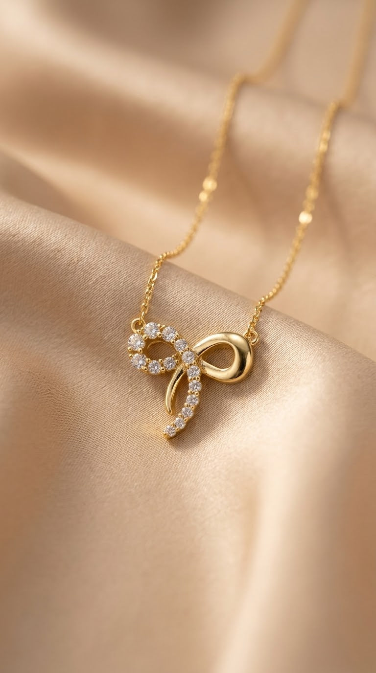 Glowing Bow Necklace
