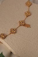 Golden Flora - 10 flowers  necklace