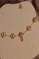 Golden Flora - 10 flowers  necklace