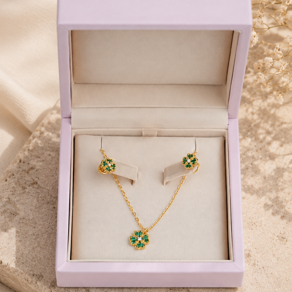 Rosé by RITZY - BABY Malachite  SET 👧🏻طقم اطفال