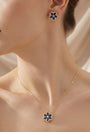 Blue Floral jewellery set by Ritzy — view 4