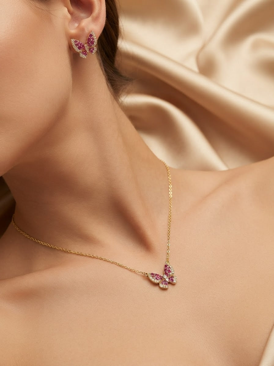 Butterfly jewellery set by Ritzy — view 4