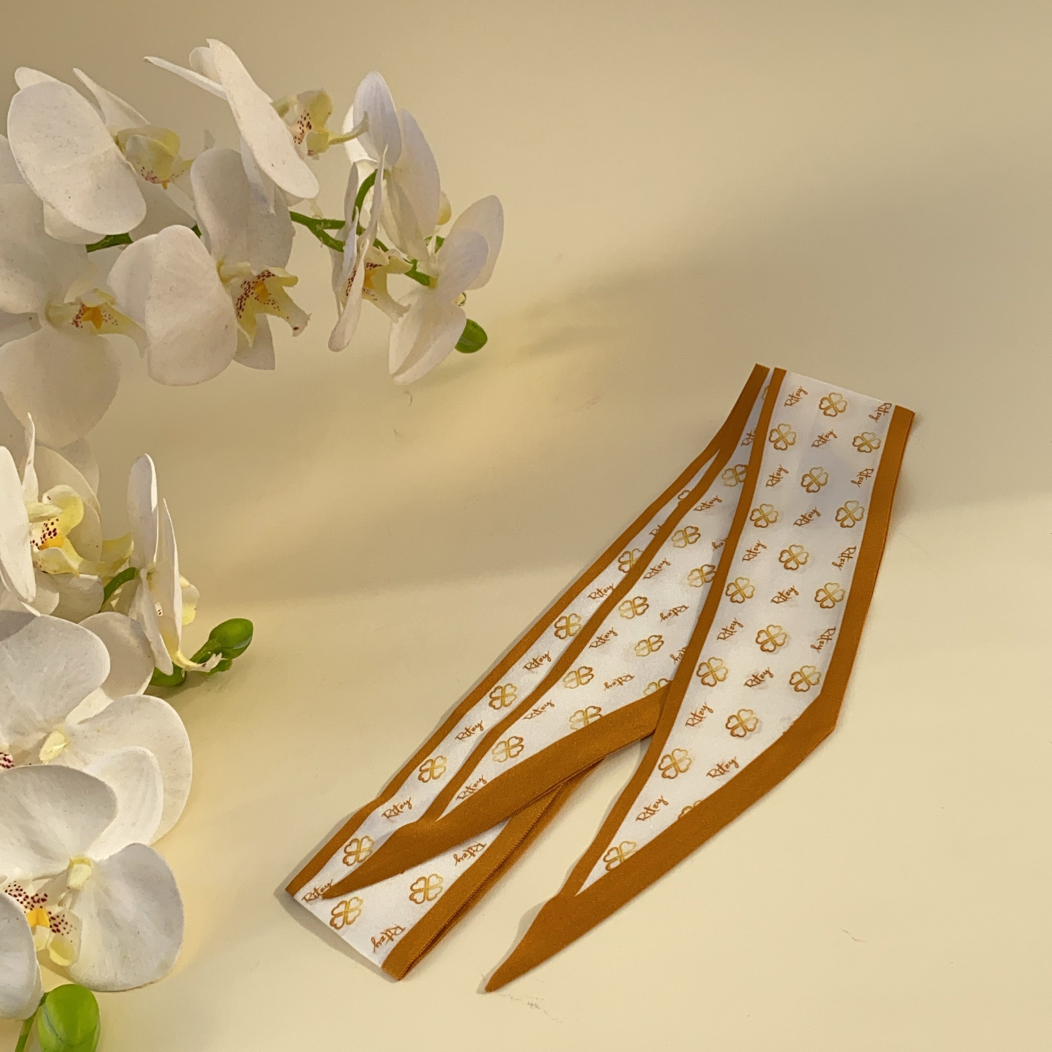 Classic Italian silk handbag scarf by Ritzy