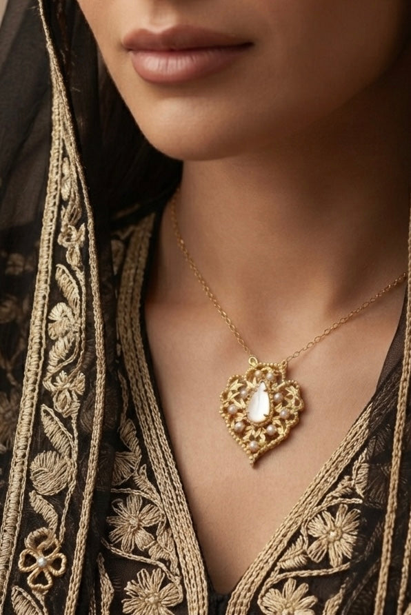 Dana Al Dora pearl short necklace by Ritzy — view 2