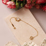 Fleur de lune pearl bracelet, 18K gold plated — view 4