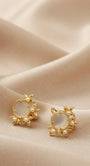 Fleur de lune pearl earrings by Ritzy