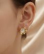 Fleur de lune pearl earrings by Ritzy — view 2