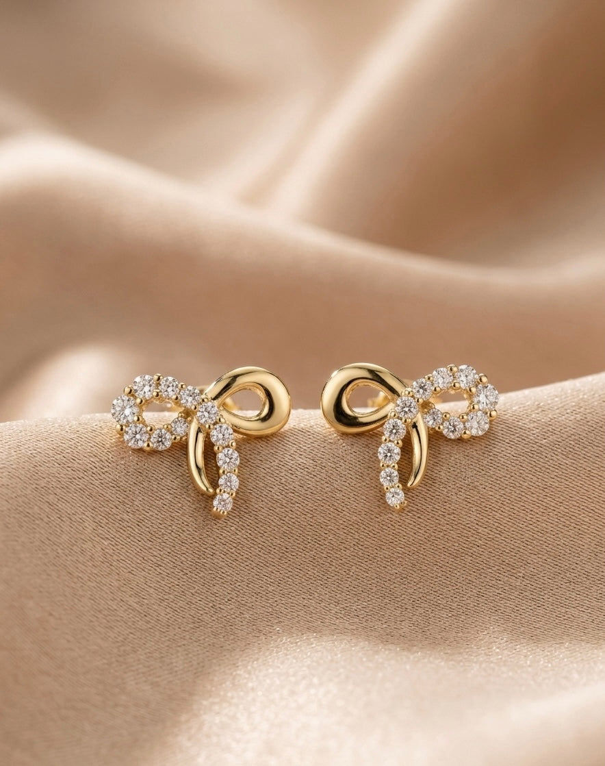 Glowing Bow earrings by Ritzy