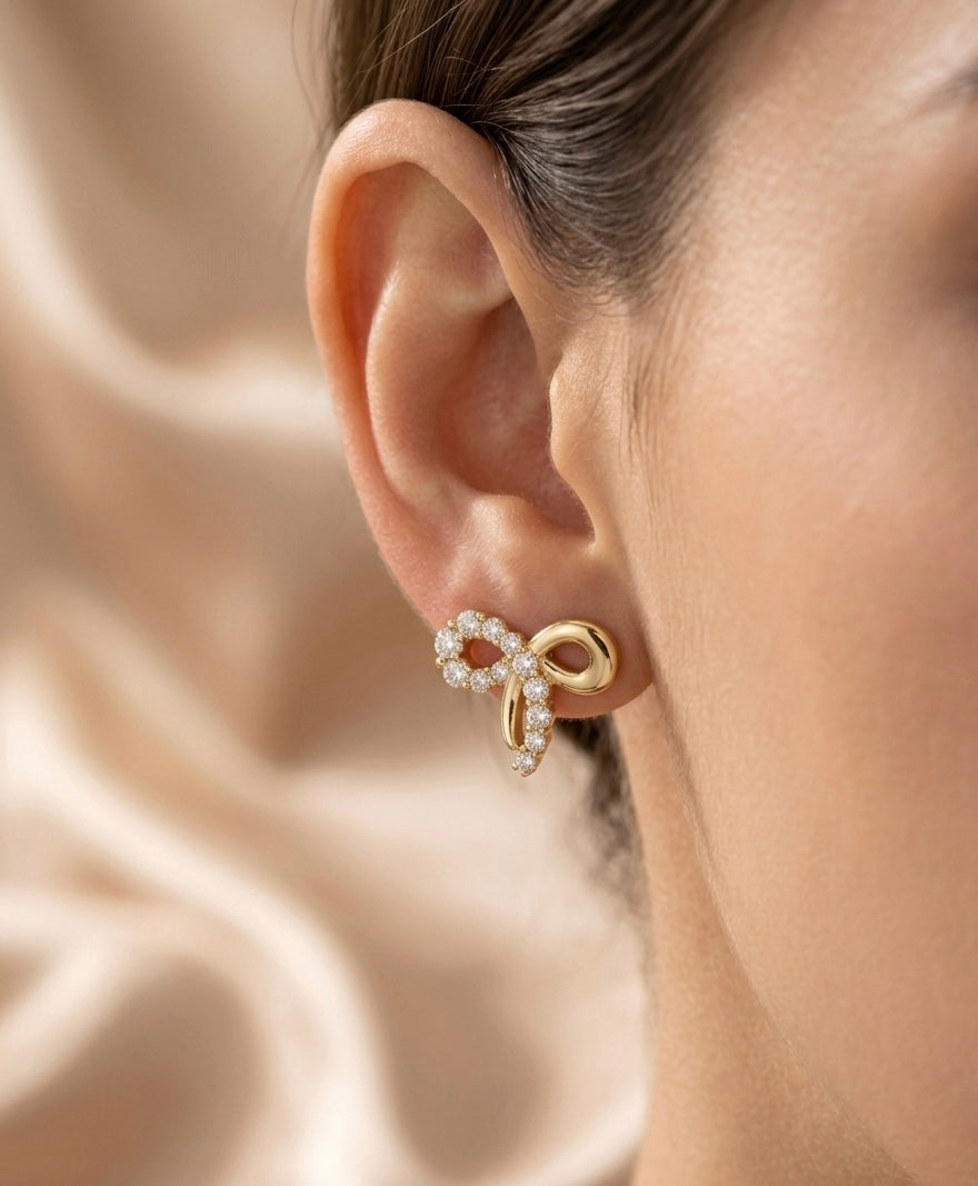 Glowing Bow earrings by Ritzy — view 2