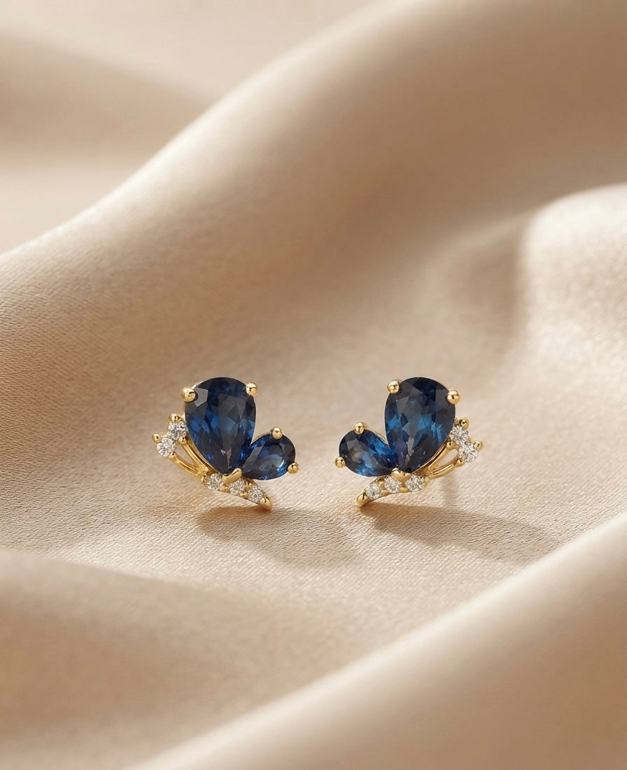 Glowing Butterfly earrings by Ritzy
