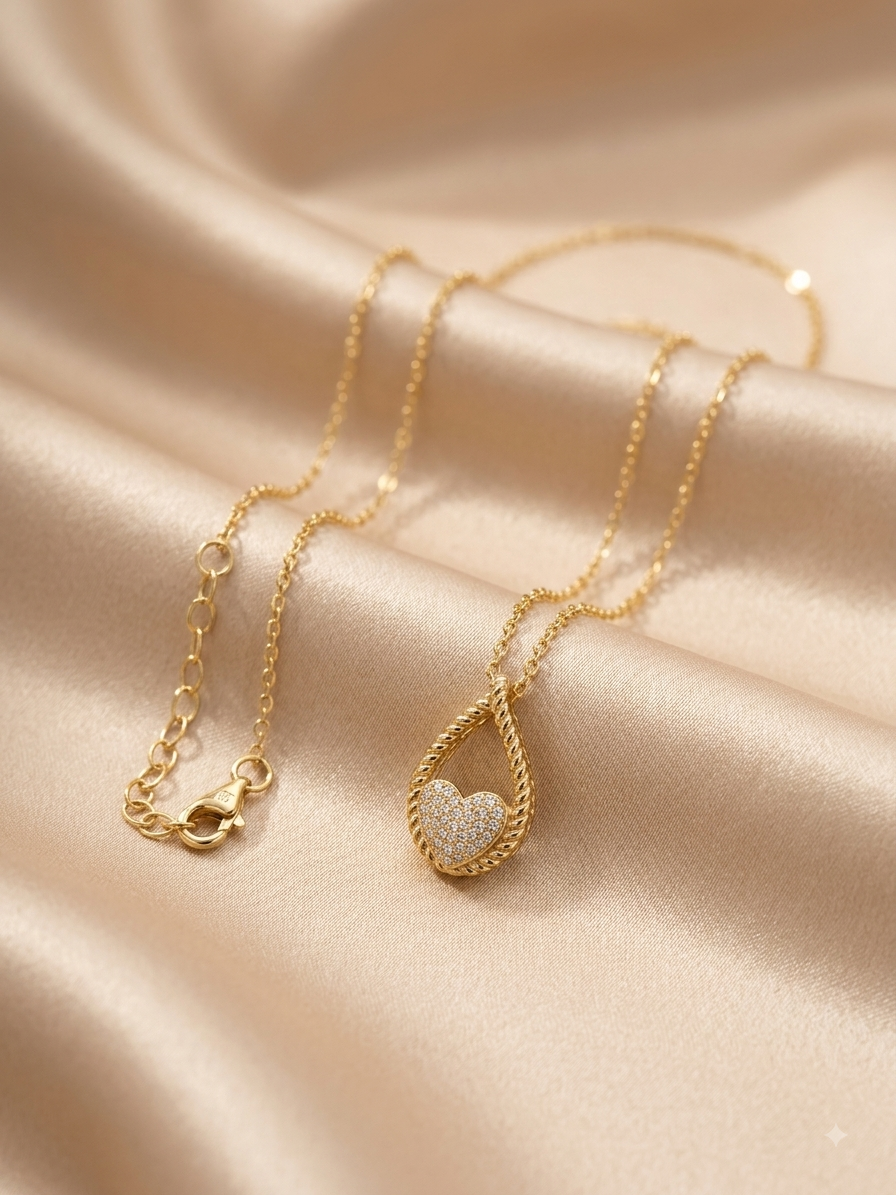 Glowing Drop necklace by Ritzy
