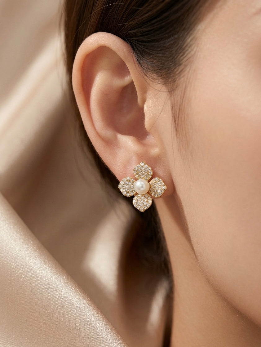 Glowing Flora earrings by Ritzy — view 2